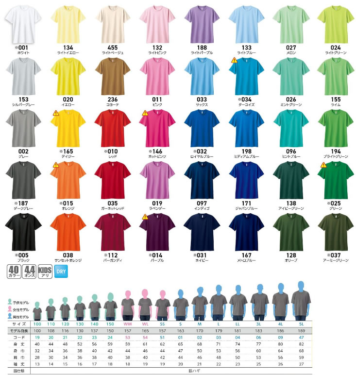 プリントスター半袖クイックドライ無地Tシャツ#00300-ACT詳細