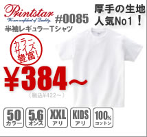 プリントスター#00085-CVT 国内販売数No1！プリントスター半袖レギュラーTシャツ ￥410～